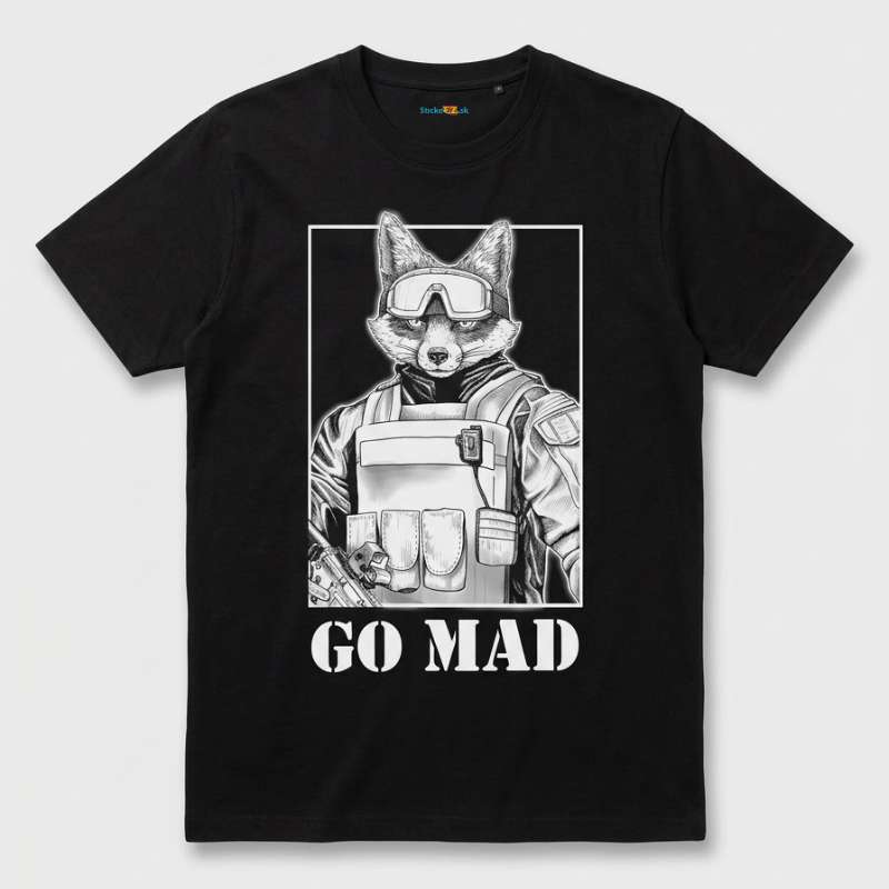 DTF potlač na tričkáo pre MAD Fox